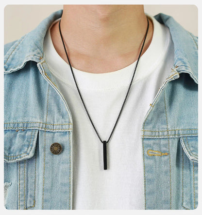 Ariel Vertical Pillar Necklace for Men